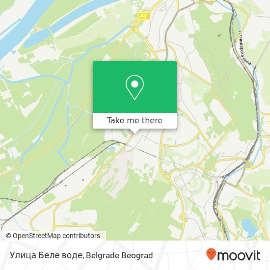 Улица Беле воде map