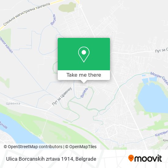 Ulica Borcanskih zrtava 1914 map
