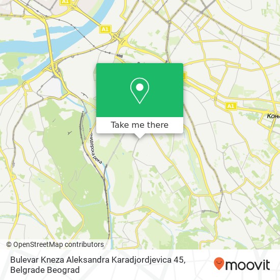 Bulevar Kneza Aleksandra Karadjordjevica 45 map