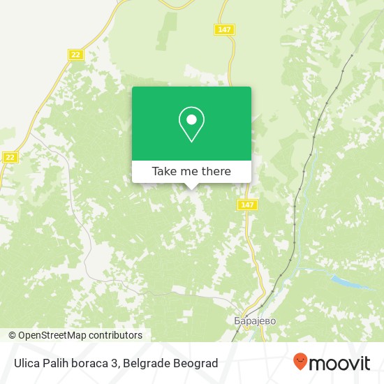 Ulica Palih boraca 3 map