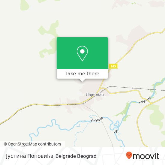 Јустина Поповића map