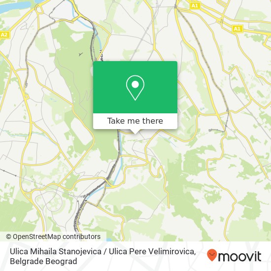 Ulica Mihaila Stanojevica / Ulica Pere Velimirovica map