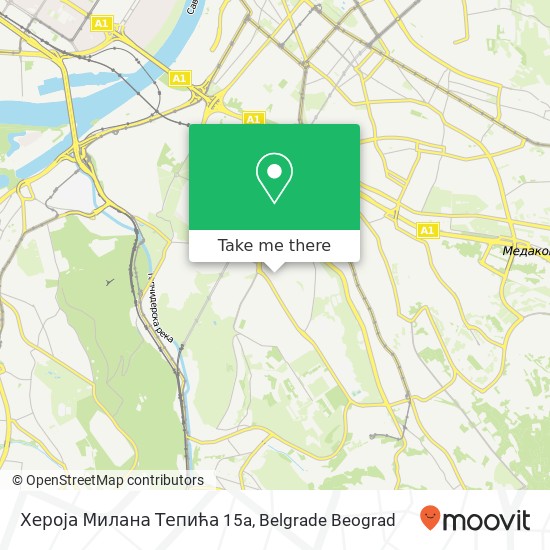 Хероја Милана Тепића 15a map