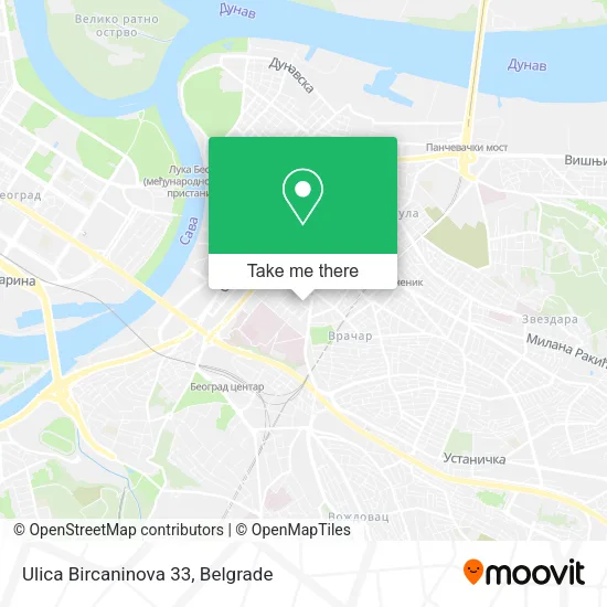 Ulica Bircaninova 33 map