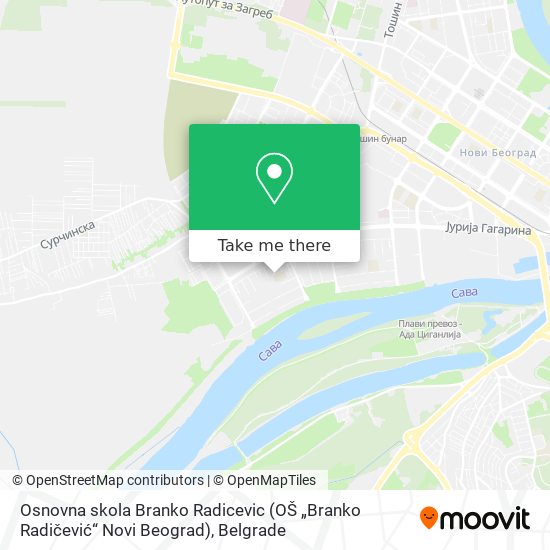 Osnovna skola Branko Radicevic (OŠ „Branko Radičević“ Novi Beograd) map