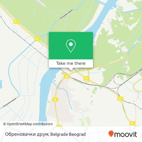 Обреновачки друм map