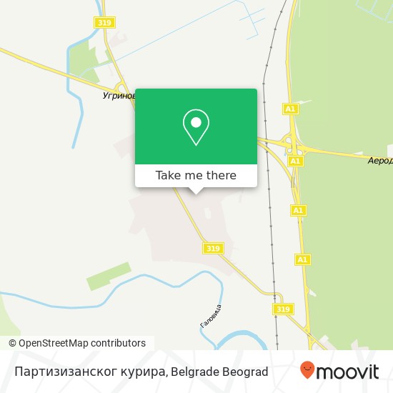 Партизизанског курира map