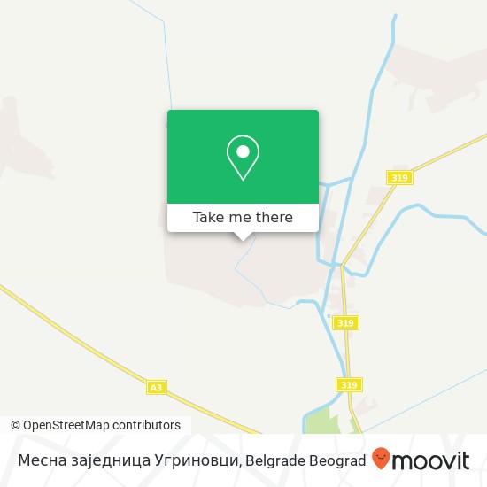 Месна заједница Угриновци map