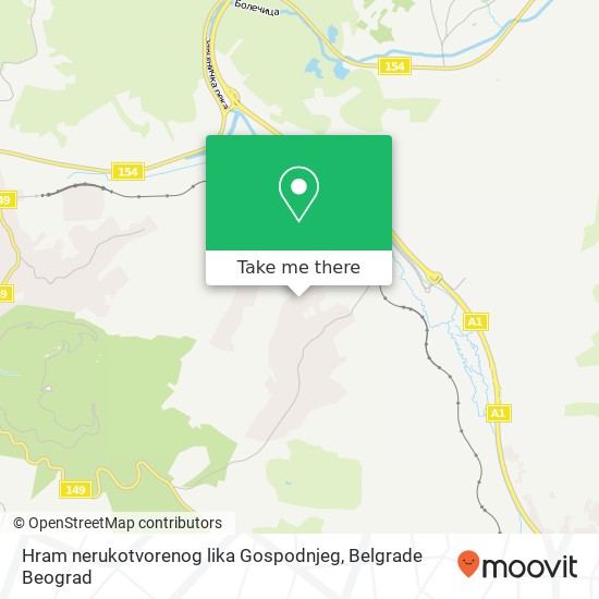 Hram nerukotvorenog lika Gospodnjeg map