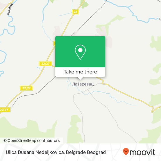 Ulica Dusana Nedeljkovica map