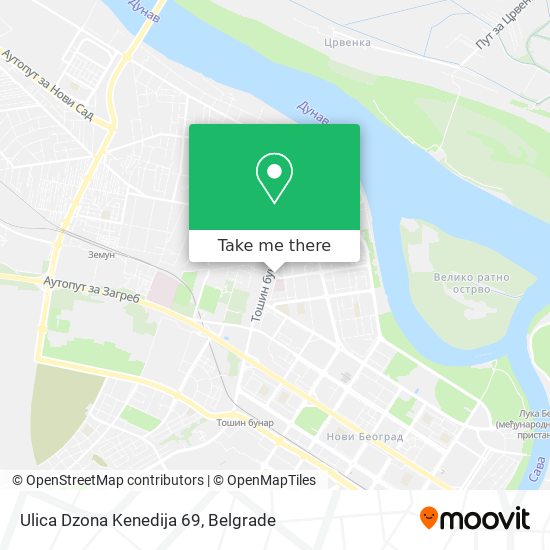 Ulica Dzona Kenedija 69 map