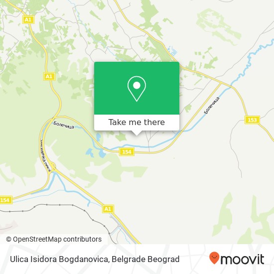 Ulica Isidora Bogdanovica map