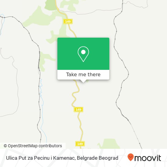 Ulica Put za Pecinu i Kamenac map