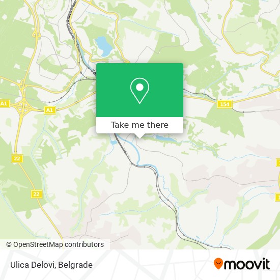 Ulica Delovi map