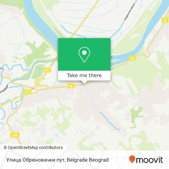 Улица Обреновачки пут map