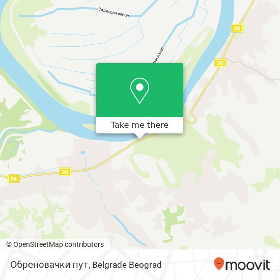 Обреновачки пут map