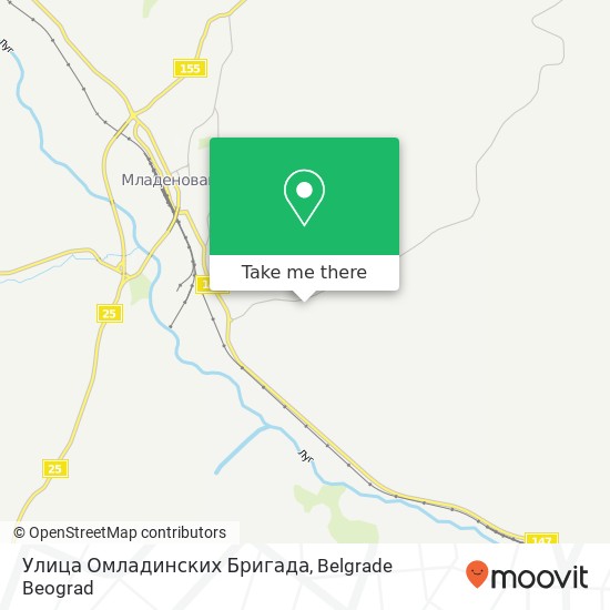 Улица Омладинских Бригада map