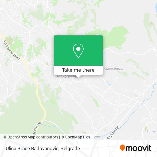 Ulica Brace Radovanovic map