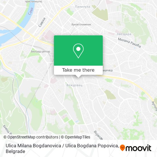 Ulica Milana Bogdanovica / Ulica Bogdana Popovica map