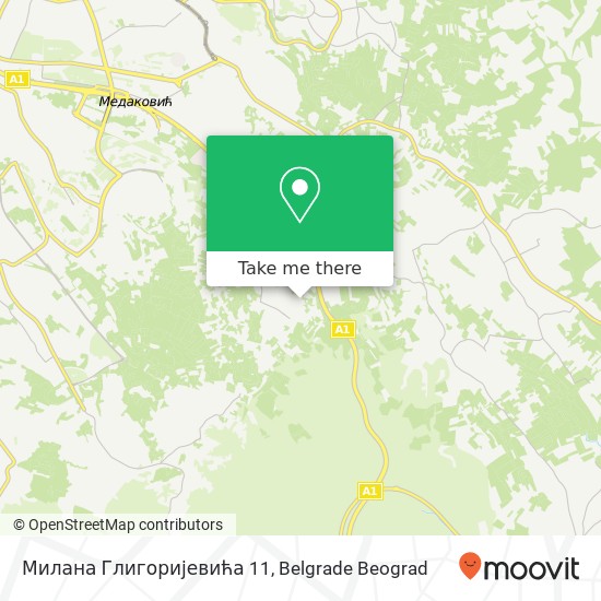 Милана Глигоријевића 11 map