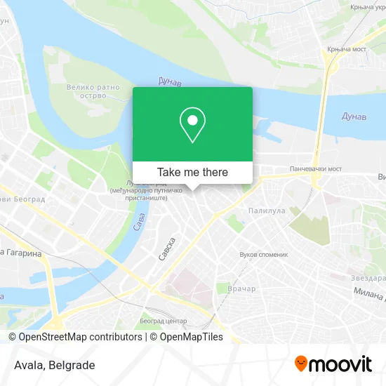 Avala map