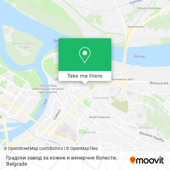 Градски завод за кожне и венерчне болести map