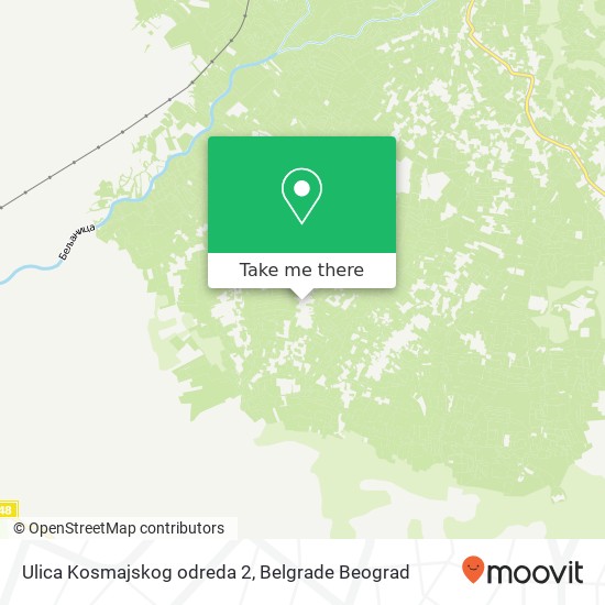 Ulica Kosmajskog odreda 2 map