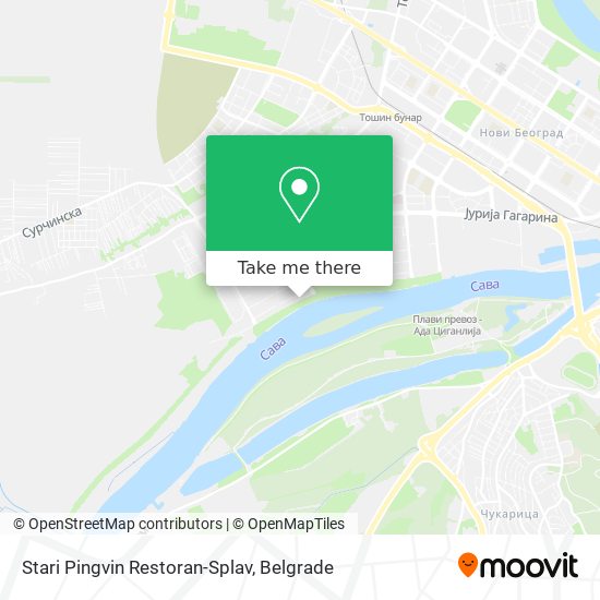 Stari Pingvin Restoran-Splav map