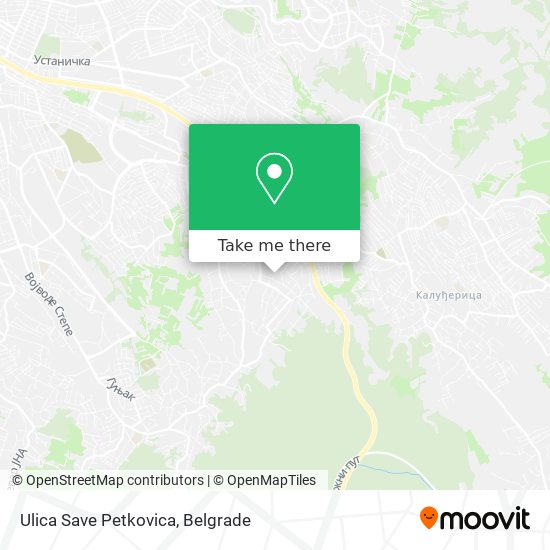 Ulica Save Petkovica map