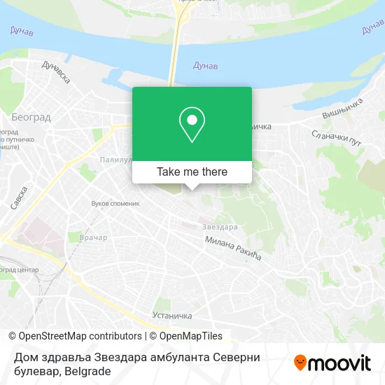 Дом здравља Звездара амбуланта Северни булевар map
