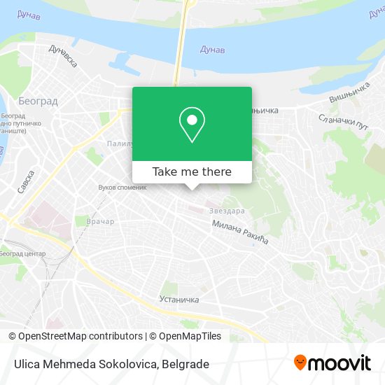 Ulica Mehmeda Sokolovica map