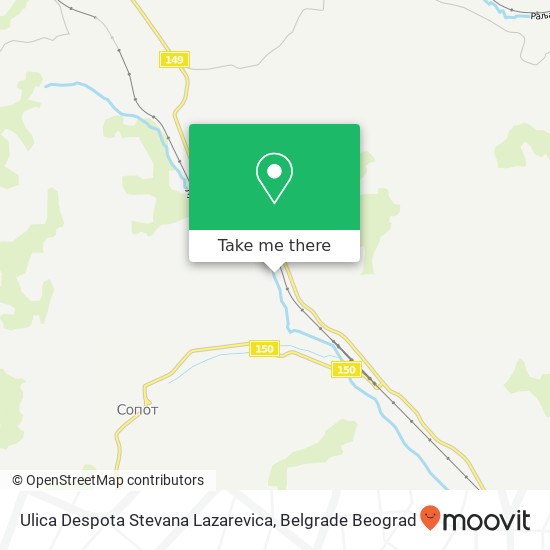 Ulica Despota Stevana Lazarevica map