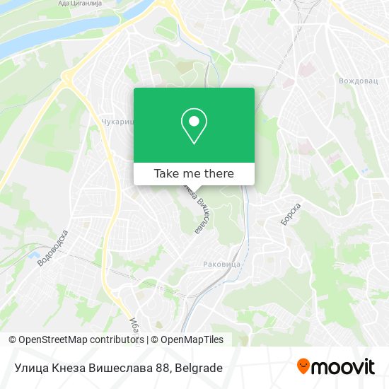 Улица Кнеза Вишеслава 88 map