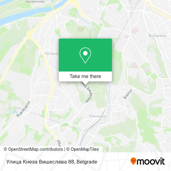 Улица Кнеза Вишеслава 88 map