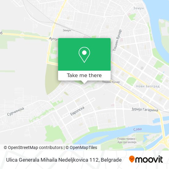 Ulica Generala Mihaila Nedeljkovica 112 map