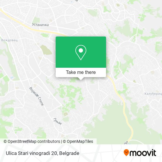 Ulica Stari vinogradi 20 map