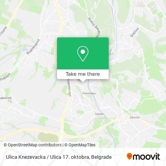 Ulica Knezevacka / Ulica 17. oktobra map