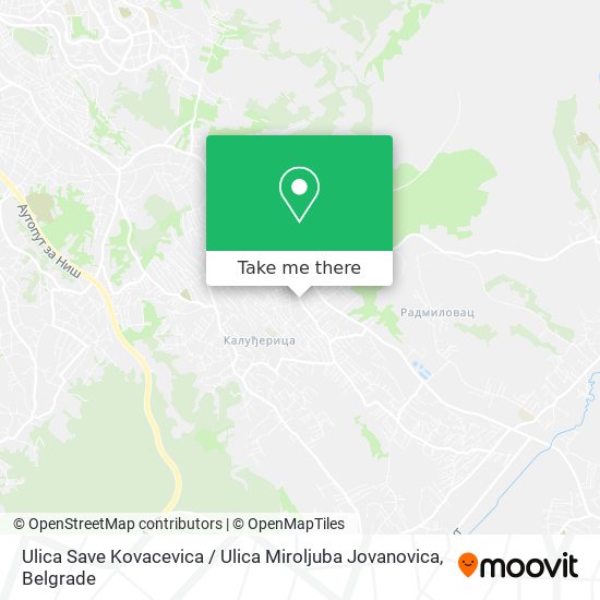 Ulica Save Kovacevica / Ulica Miroljuba Jovanovica map