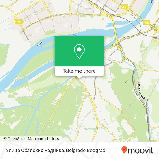 Улица Обалских Радника map