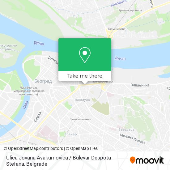 Ulica Jovana Avakumovica / Bulevar Despota Stefana map