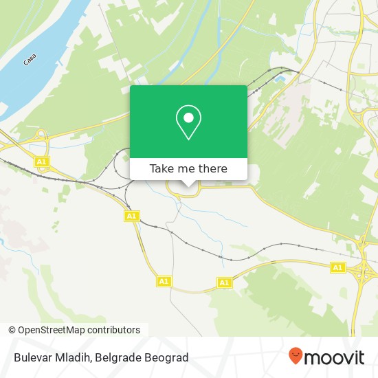 Bulevar Mladih map