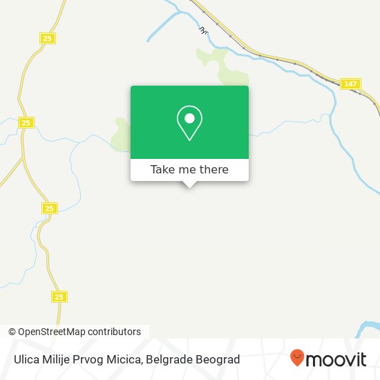 Ulica Milije Prvog Micica map