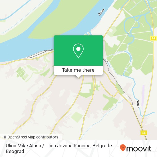 Ulica Mike Alasa / Ulica Jovana Rancica map