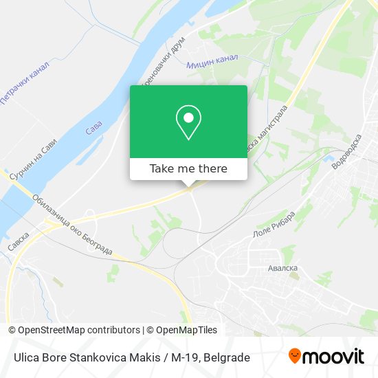 Ulica Bore Stankovica Makis / M-19 map