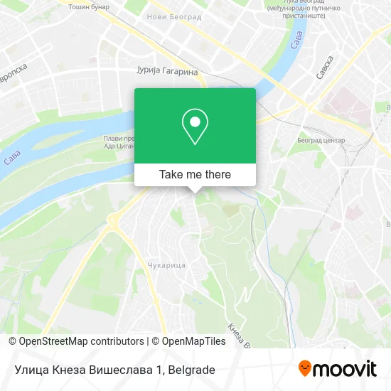 Улица Кнеза Вишеслава 1 map