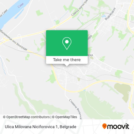 Ulica Milovana Niciforovica 1 map