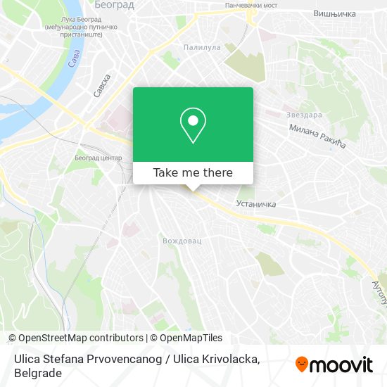 Ulica Stefana Prvovencanog / Ulica Krivolacka map