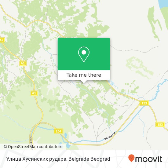 Улица Хусинских рудара map