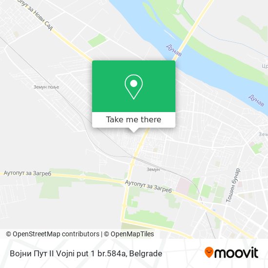 Војни Пут II Vojni put 1 br.584a map