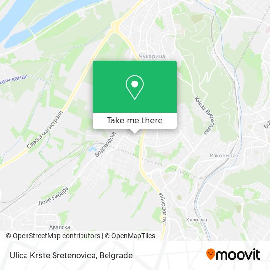Ulica Krste Sretenovica map